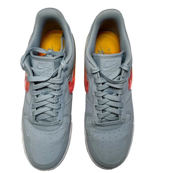 NIKE AIR FORCE 1 07 PREMIUM 2 OBSIDIAN MIST BLUE-HOT PUNCH US 9.5 AT4143-400 - Picture 3 of 11